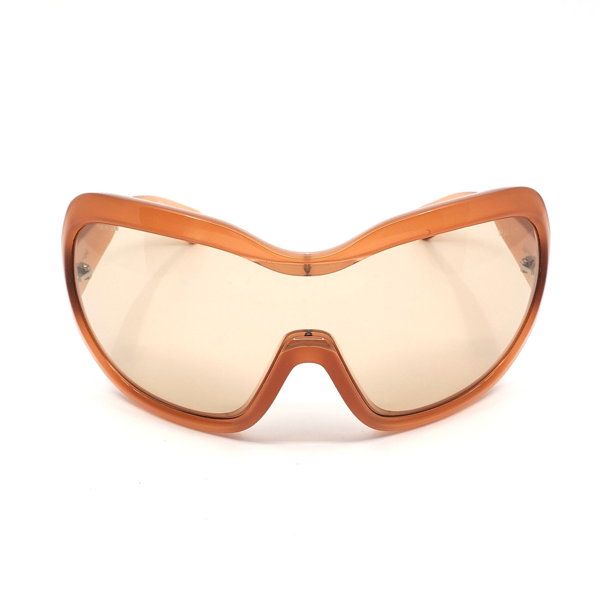 Prada Illusion Over-sized Shield Sunglasses - SPR05OGAD
